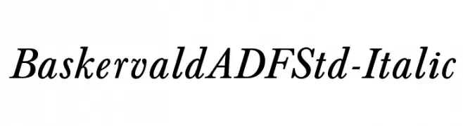 BaskervaldADFStd-Italic  Frei Schriftart Herunterladen