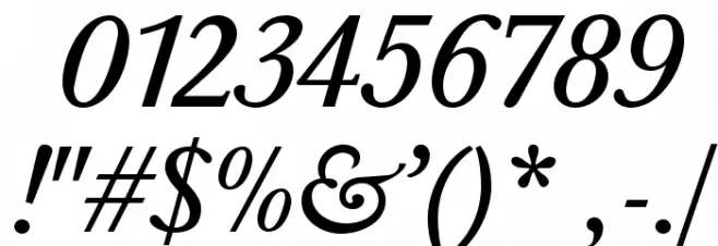 BaskervaldADFStd-Italic Шрифта ДРУГИЕ символов