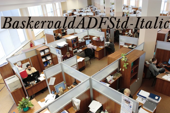 BaskervaldADFStd-Italic Font examples