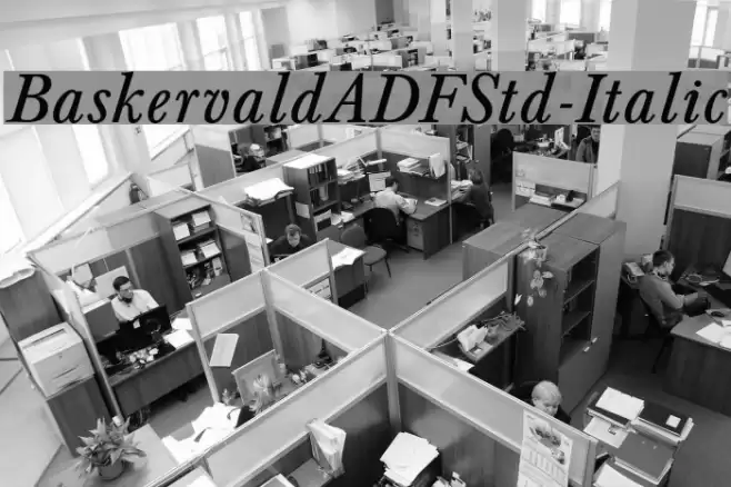 BaskervaldADFStd-Italic Шрифта examples