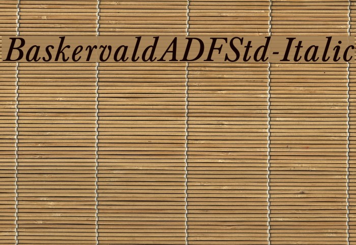 BaskervaldADFStd-Italic Font examples