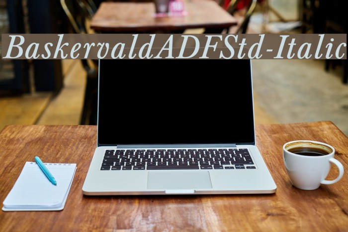 BaskervaldADFStd-Italic Font examples