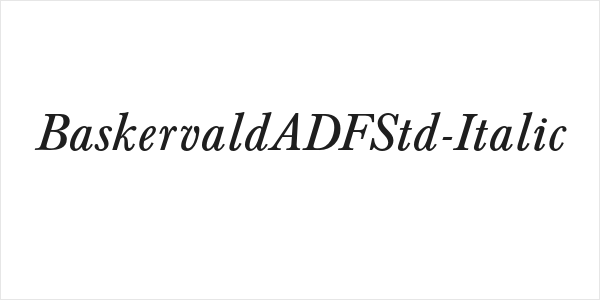 BaskervaldADFStd-Italic Logo