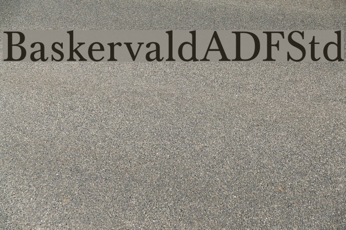 BaskervaldADFStd Font examples