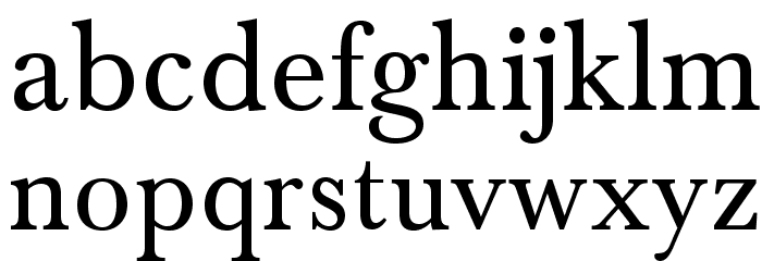 BaskervaldADFStd Font LOWERCASE