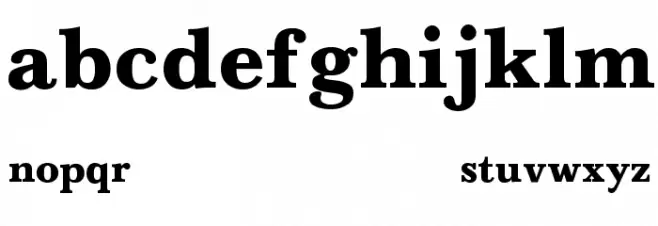 Baskerville-Normal-Bold Polices MINUSCULES