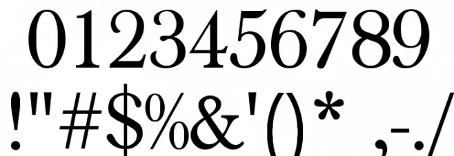 Baskerville-Normal Font OTHER CHARS