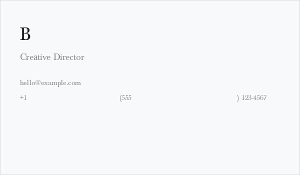 Baskerville-Normal Business Card