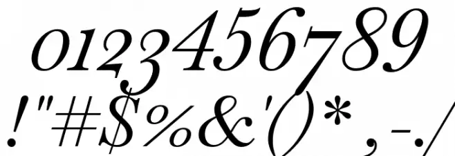 Baskervville Italic Font OTHER CHARS