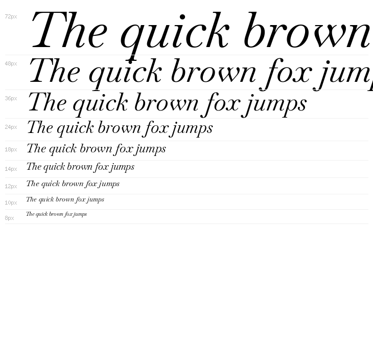 Baskervville Italic Waterfall