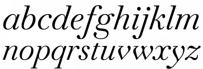 Baskervville Italic Fuentes MINÚSCULAS