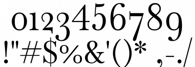 Baskervville Regular Font OTHER CHARS