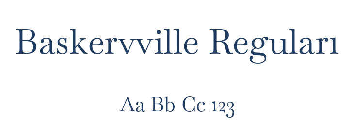 Baskervville Regular1 Font Preview