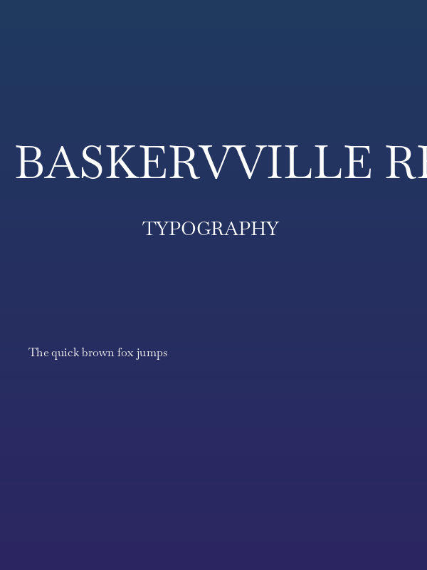 Baskervville Regular1 Poster