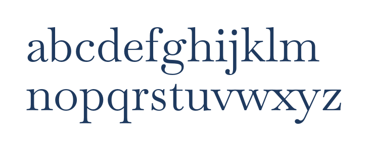 Baskervville Regular1 Lowercase