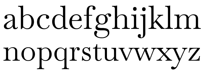 Baskervville Regular Font LOWERCASE