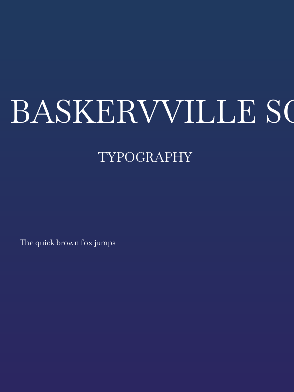 Baskervville SC Regular Poster