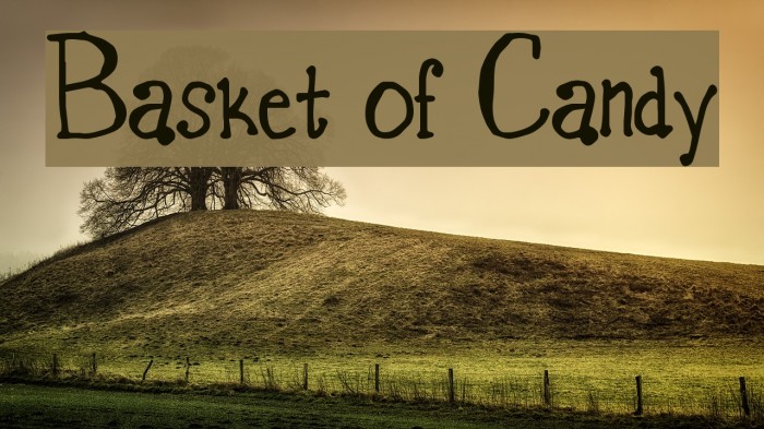 Basket of Candy Font examples
