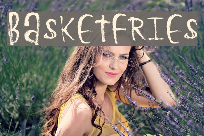 BasketFries Font examples