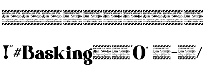 Basking Personal use Font OTHER CHARS