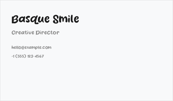 Basque Smile Business Card