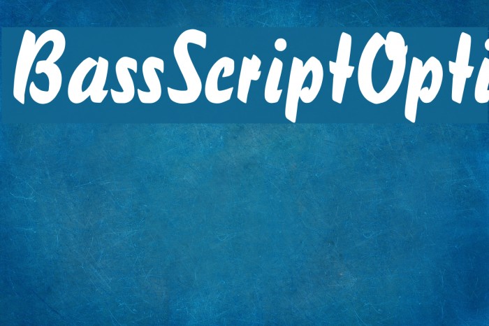 BassScriptOpti फ़ॉन्ट examples