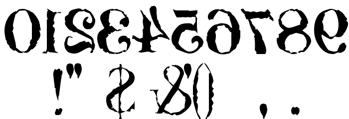 Bassackwards Font OTHER CHARS