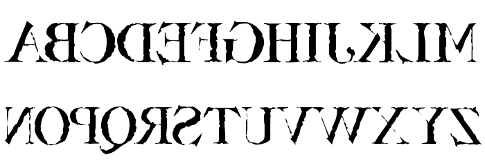 Bassackwards Font LOWERCASE