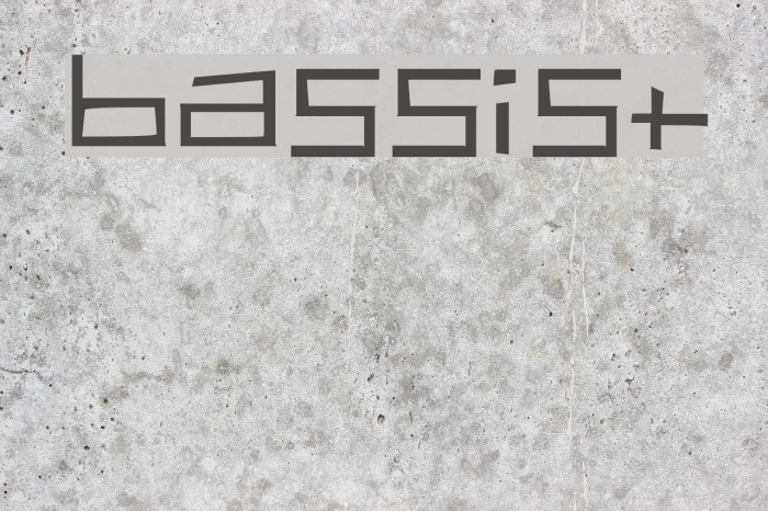 Bassist Schriftart examples