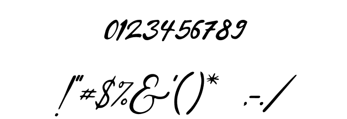 Basstian Italic Font OTHER CHARS