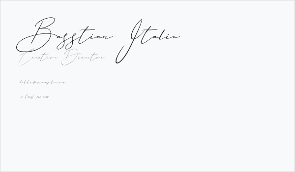 Basstian Italic Business Card