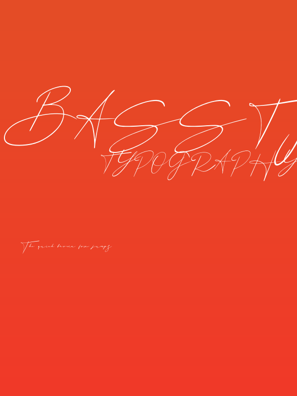 Basstian Italic Poster