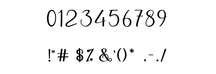 Basston Script Font OTHER CHARS