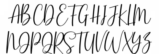 Basston Script Caratteri MAIUSCOLE