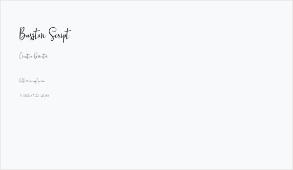 Basston Script Business Card