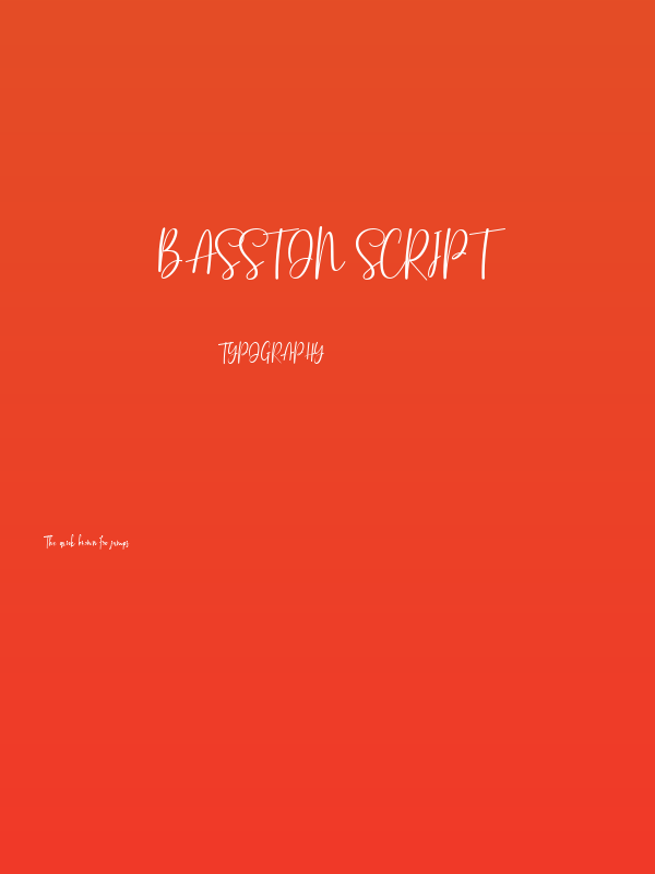 Basston Script Poster