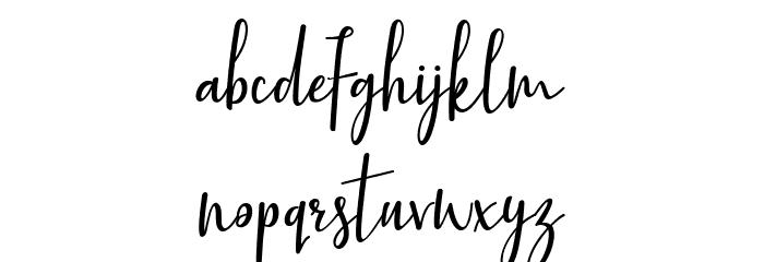 Basston Script Font LOWERCASE