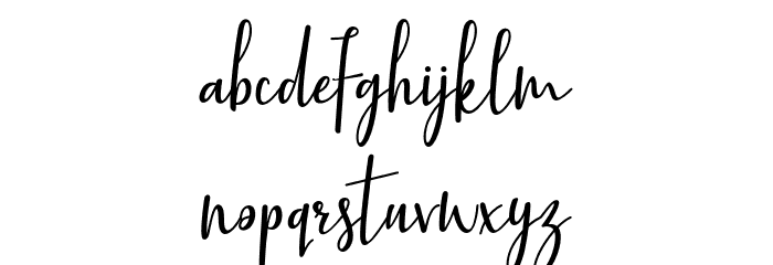 BasstonScript Font LOWERCASE