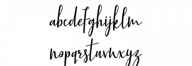 BasstonScript Font LOWERCASE