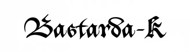 Bastarda-K  Frei Schriftart Herunterladen