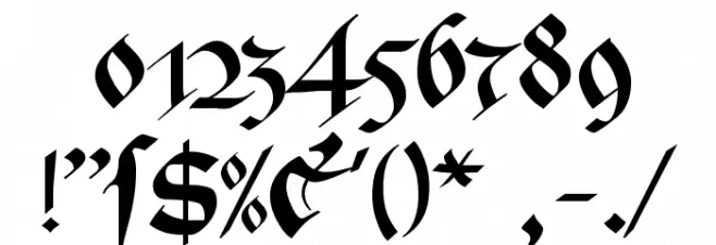 Bastarda-K Font OTHER CHARS