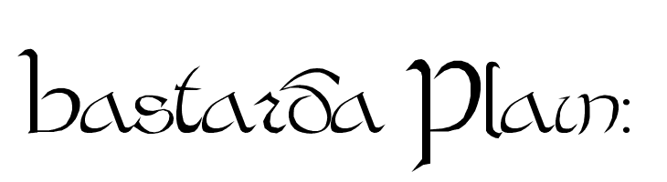 Bastarda Plain:  Free Fonts Download