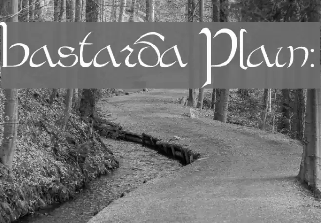 Bastarda Plain: Font examples