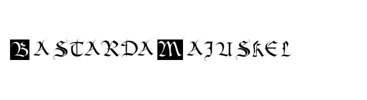 BastardaMajuskel1300 Font