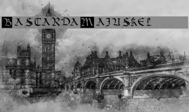 BastardaMajuskel1300 Fuentes examples