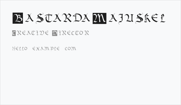 BastardaMajuskel1300 Business Card