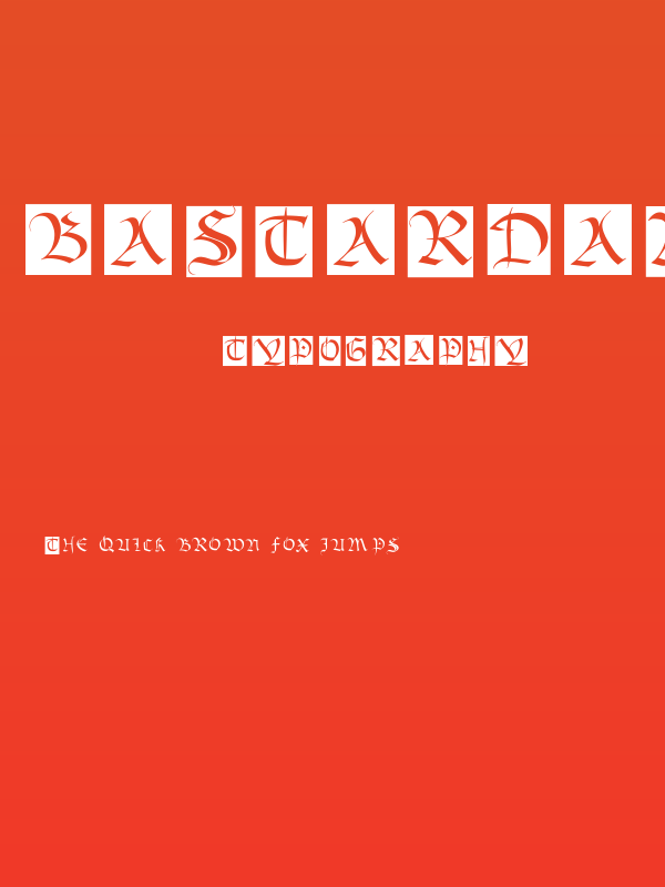 BastardaMajuskel1300 Poster