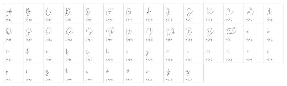 Bastille Free Font Character Map