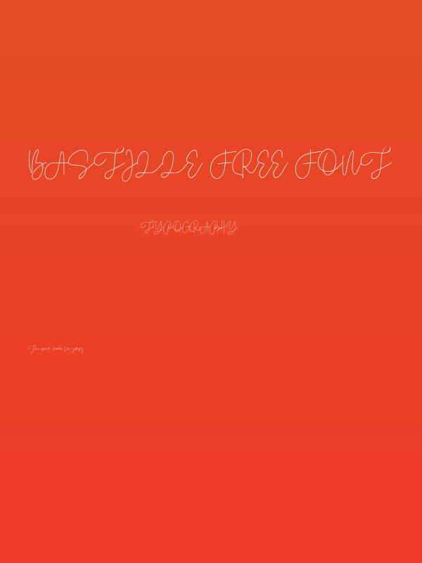 Bastille Free Font Poster