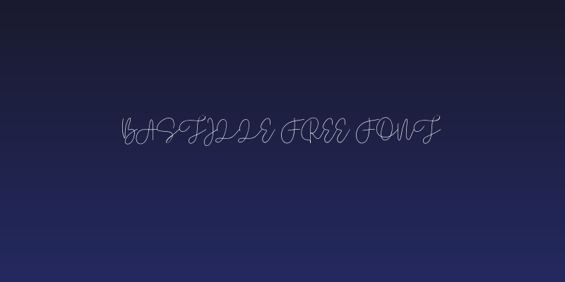Bastille Free Font Social Header